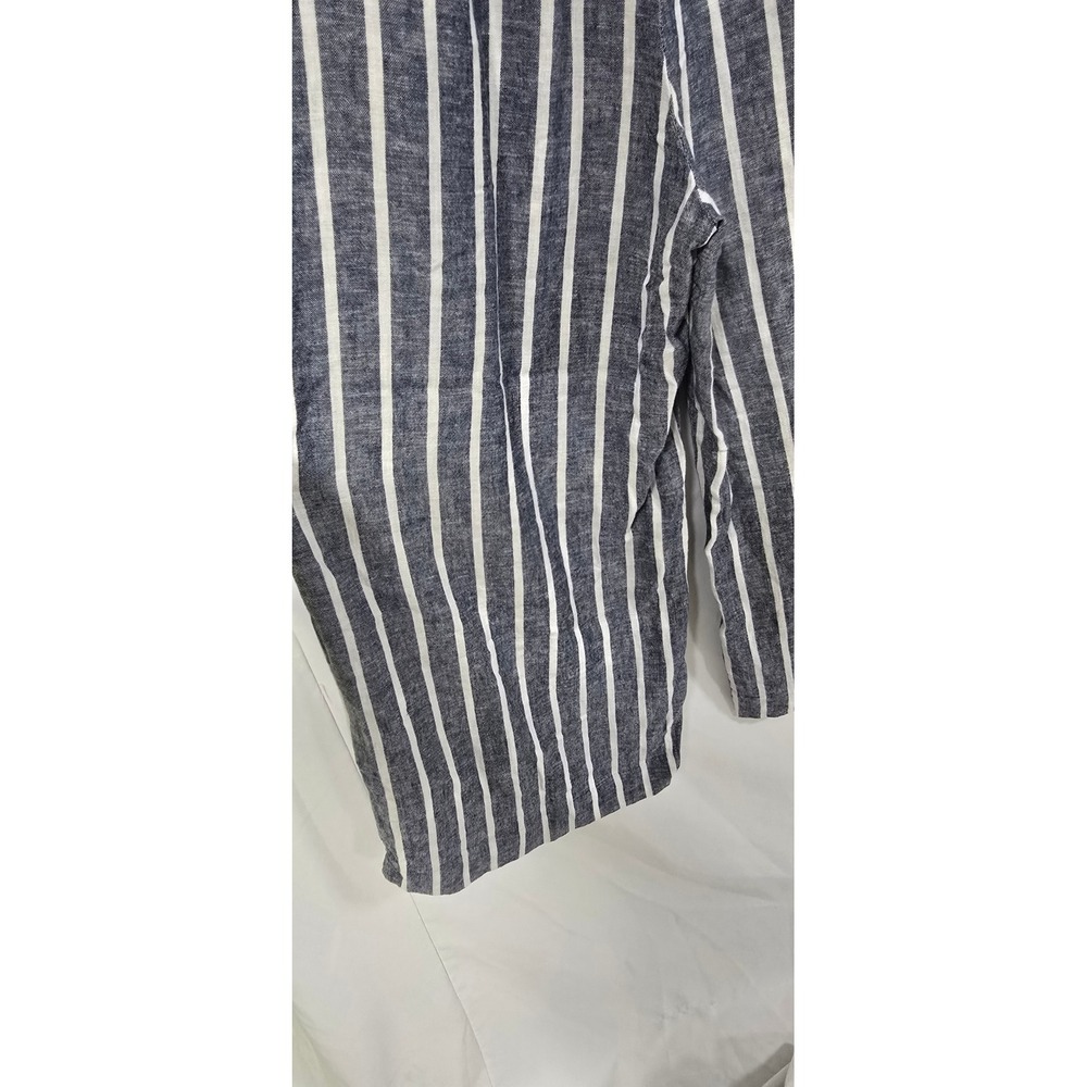 Chaps women L linen‎ blend wide leg straight pull on pants vacation beach resort - Picture 8 of 9